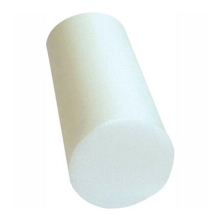 Fabrication Enterprises CanDo White PE Foam Roller, Round, 6" Dia. x 12"L 30-2101